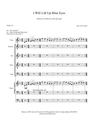 "I Will Lift Up Mine Eyes", SATB, organ