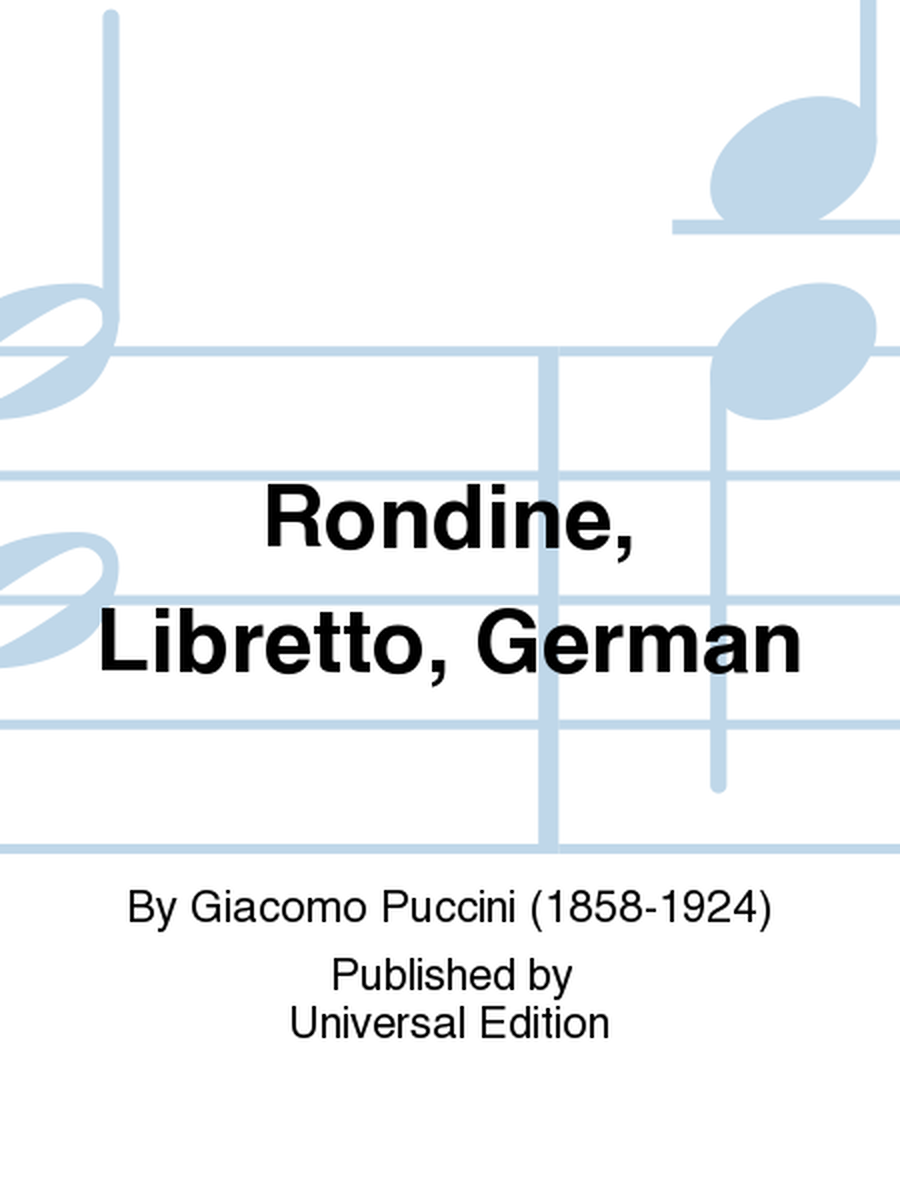 Rondine, Libretto, German