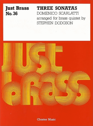 Book cover for Just Brass 36 3 Sonatas Scarlatti