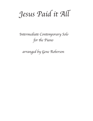 Book cover for Jesus Paid It All Intermed Contemporary Piano
