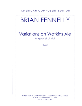 Book cover for [Fennelly] Variations on Watkins Ale