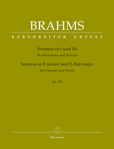 Sonatas in F minor and E-flat major, Edition for Clarinet and Piano op. 120