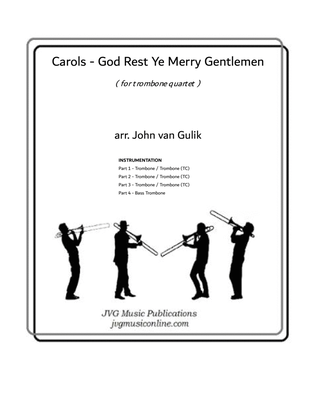 Book cover for God Rest Ye Merry Gentlemen - Carols - Trombone Quartet