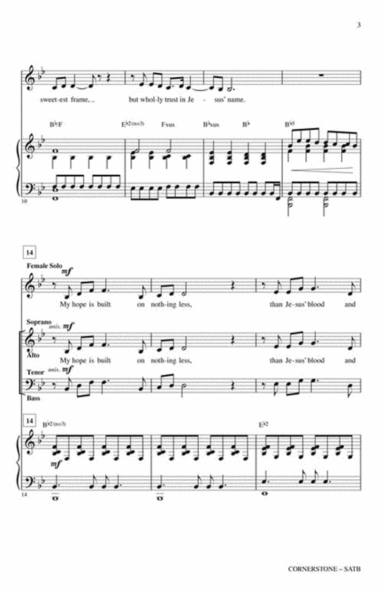 Cornerstone (with “My Hope Is Built on Nothing Less” and “He Is Lord”) by Hillsong 4-Part - Sheet Music