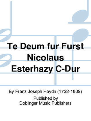 Book cover for Te Deum fur Furst Nicolaus Esterhazy C-Dur