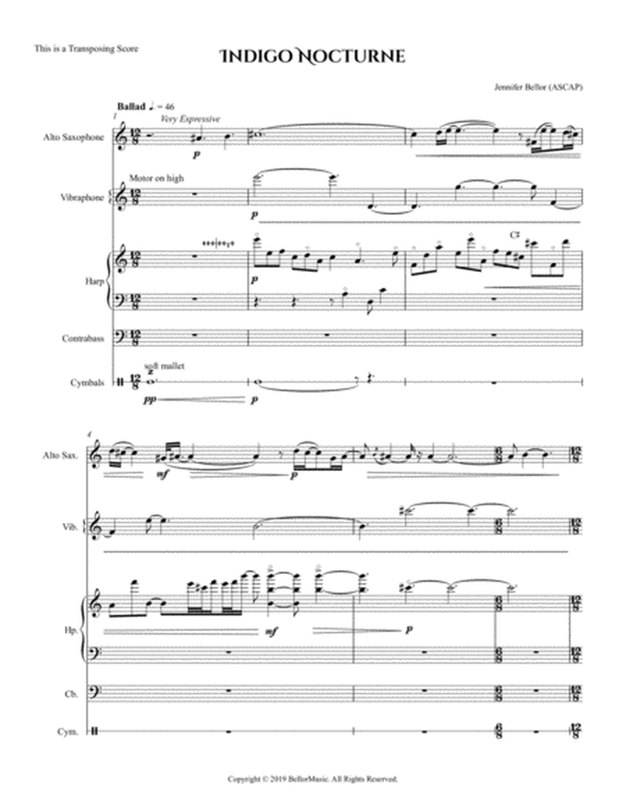 Indigo Nocturne (2019) - Score image number null