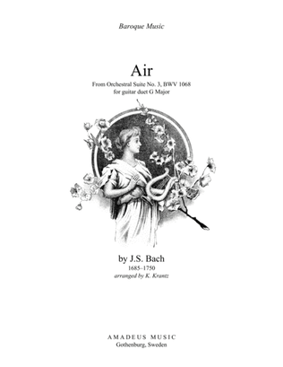 Book cover for Air (on the G string) BWV 1068 (G major) for guitar duo