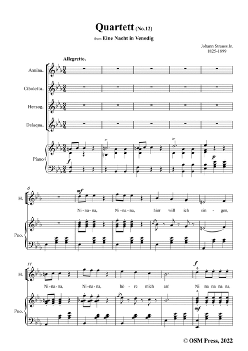 Johann Strauss II-Quartett(No.12:Ninana,Ninana,Hier will ich singen) image number null