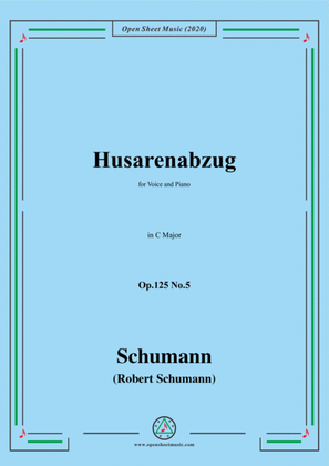 Book cover for Schumann-Husarenabzug Op.125 No.5,in C Major