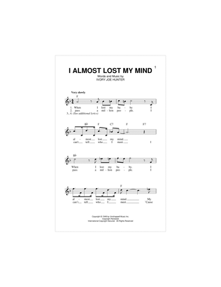 Book cover for I Almost Lost My Mind