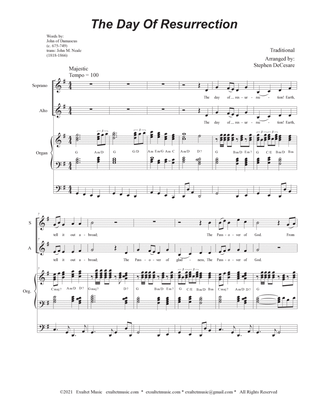 Book cover for The Day Of Resurrection (2-part choir (SA) - Organ accompaniment)