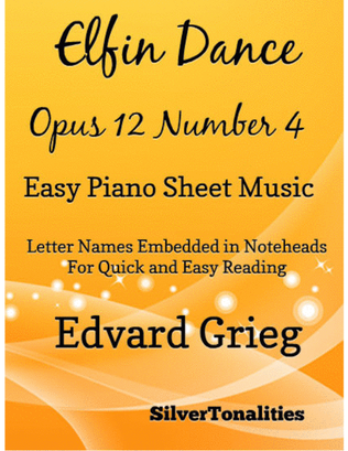 Book cover for Elfin Dance Opus 12 Number 4 Easy Piano Sheet Music