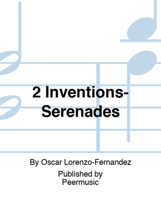 Book cover for 2 Inventions-Serenades