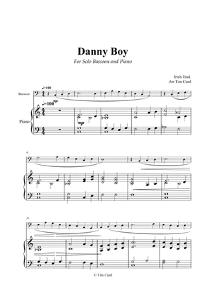 Book cover for Danny Boy for Solo Bassoon and Piano