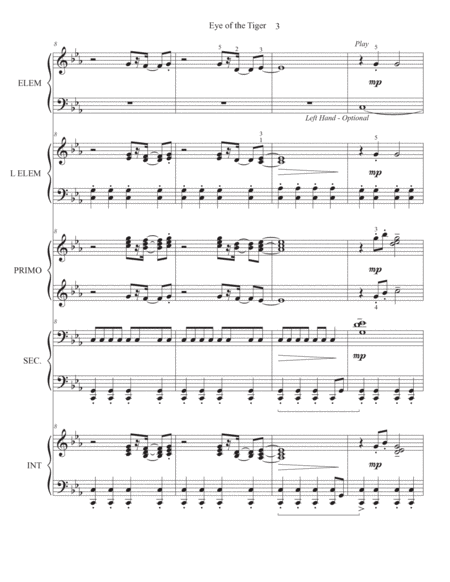 Survivor - Eye of the Tiger - For Trumpet Sheet music for Piano (Solo) Easy