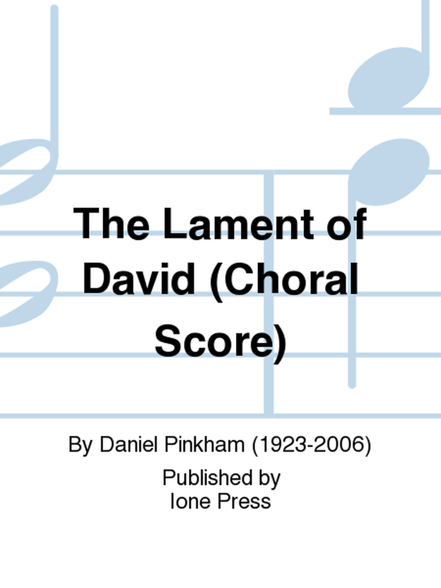 The Lament of David (Choral Score)