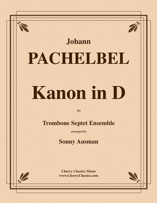 Book cover for Kanon (Canon) in D for Trombone Septet