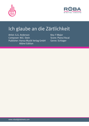 Book cover for Ich glaube an die Zartlichkeit