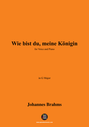 Book cover for Brahms-Wie bist du,Meine Königin in G Major,for voice and piano
