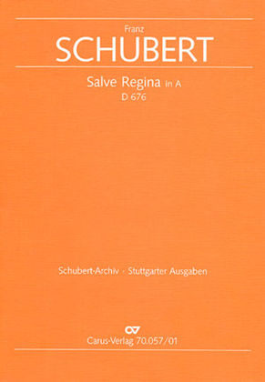Book cover for Salve Regina in A major