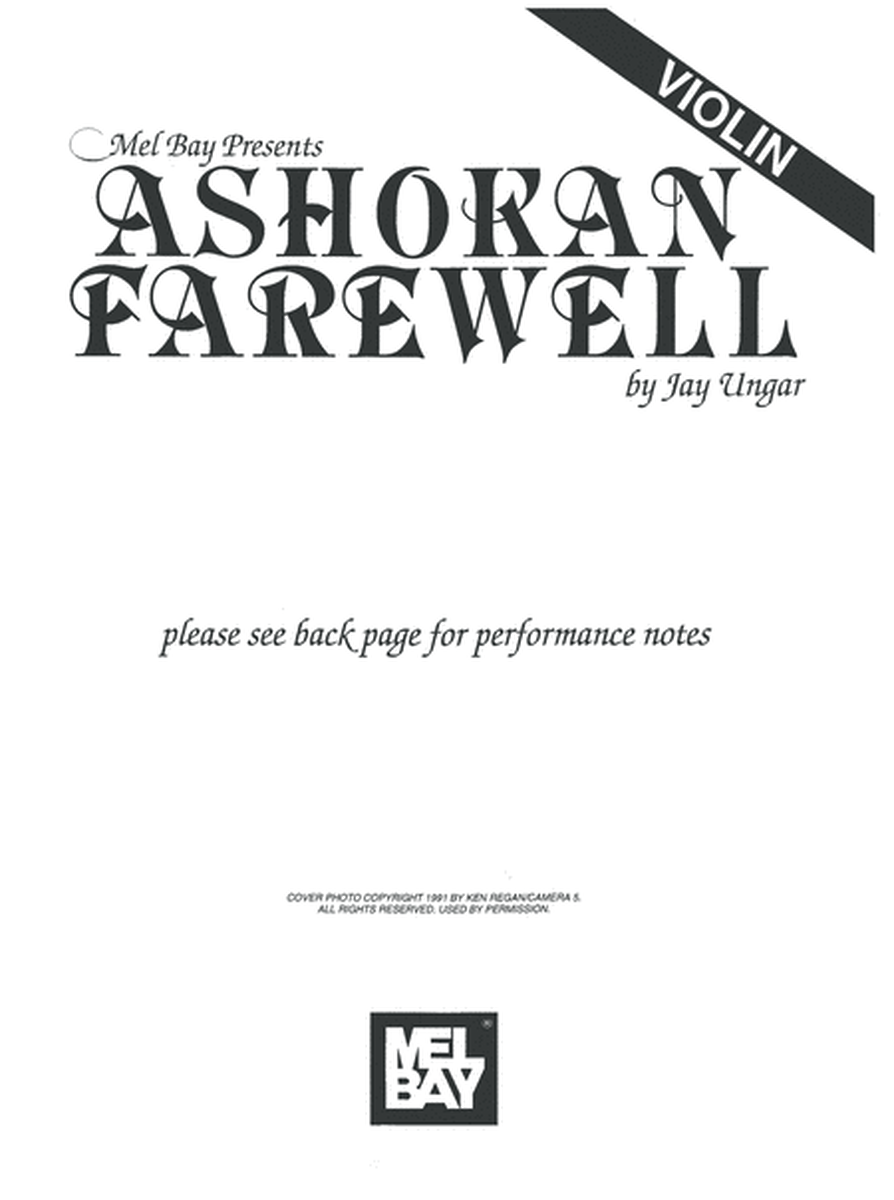 Ashokan Farewell by Jay Ungar Violin Solo - Digital Sheet Music