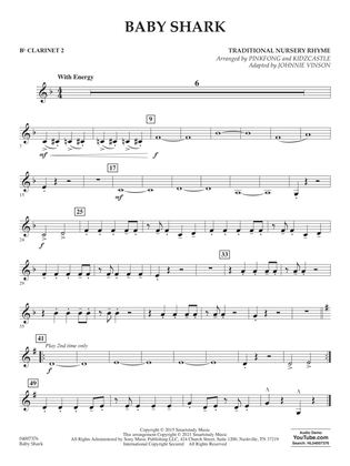 Book cover for Baby Shark (arr. Johnnie Vinson) - Bb Clarinet 2