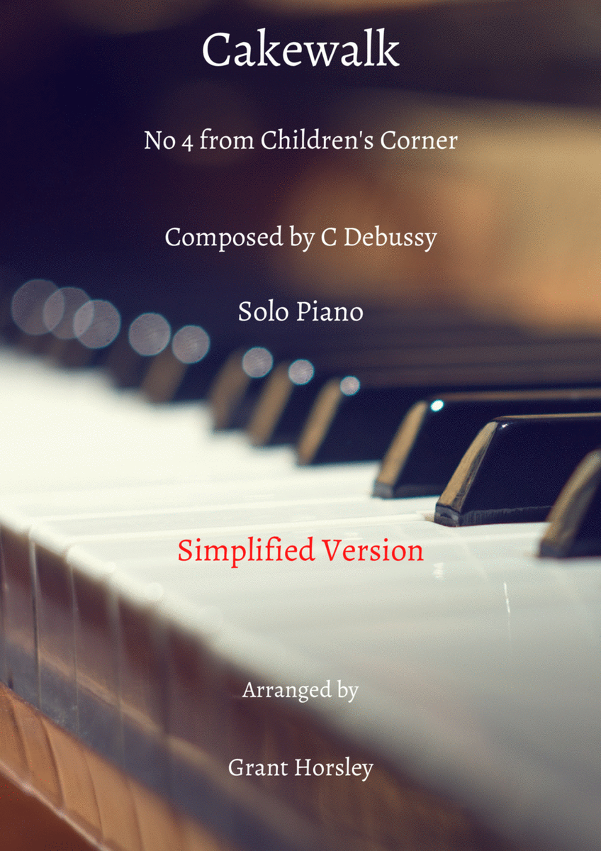 "Cakewalk" from Children's Corner- Debussy. Solo Piano- Simplified version image number null