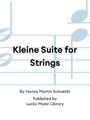 Book cover for Kleine Suite for Strings