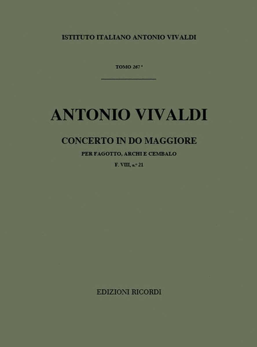 Concerto per Fagotto, Archi e BC in Do Rv 475