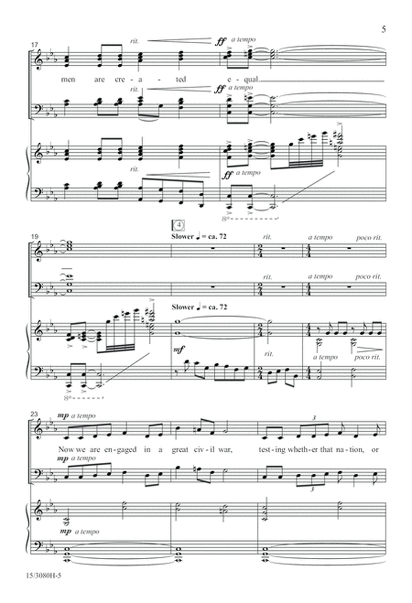The Gettysburg Address by Mark Hayes Divisi - Sheet Music