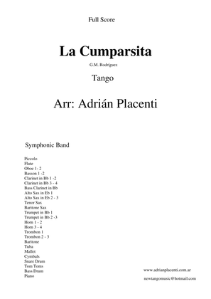 Book cover for La Cumparsita (Tango-Sinphonic Wind Band)