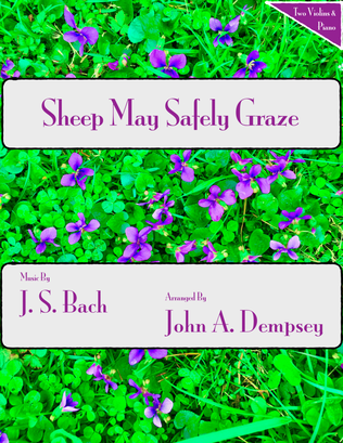 Book cover for Sheep May Safely Graze (Bach): Trio for Two Violins and Piano