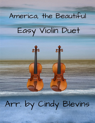 Book cover for America, the Beautiful, Easy Violin Duet