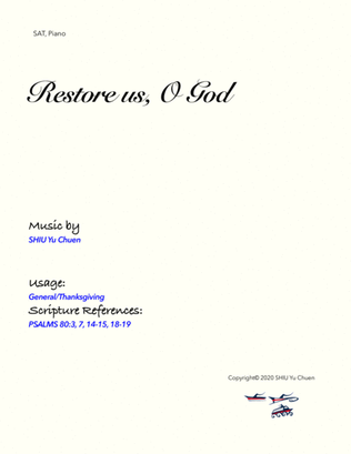 Restore us, O God