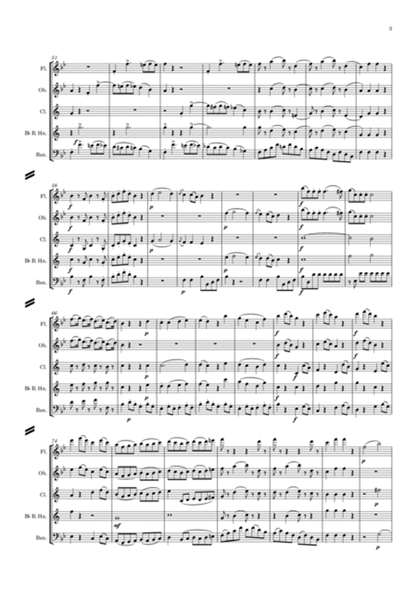 Mozart: Divertimento No.3 from “Five Divertimenti for 3 basset horns” K439b - wind quintet image number null