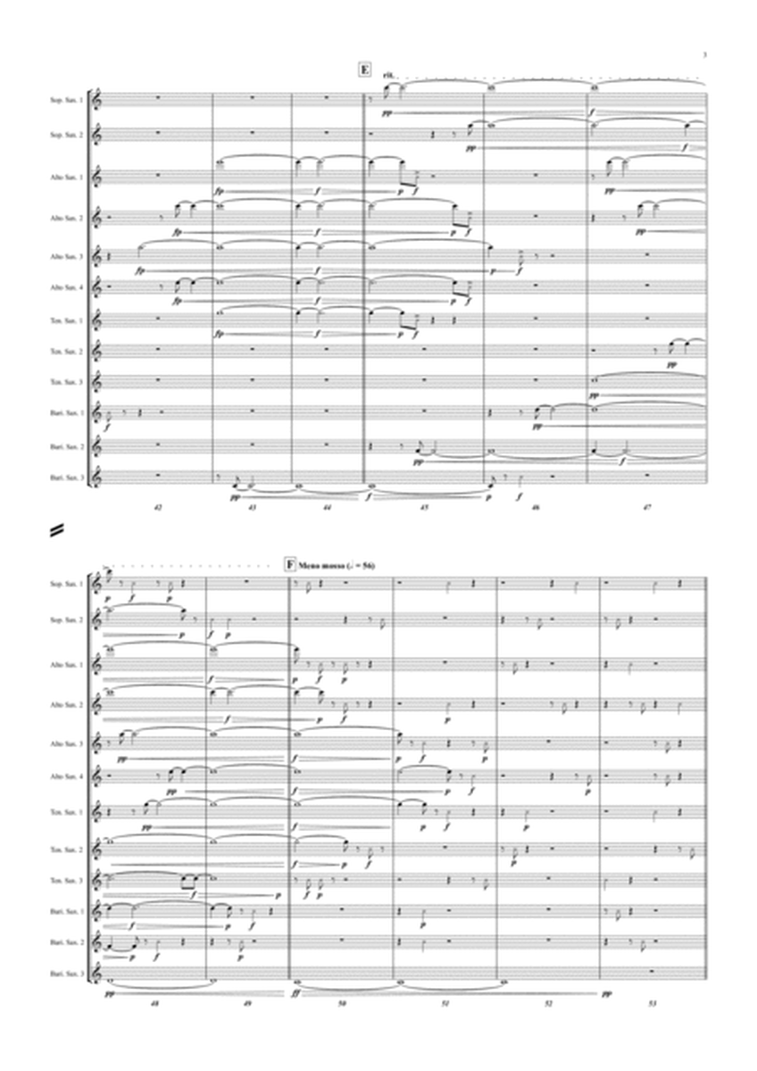 Shadow for Saxophone Ensemble (Score and Parts) image number null