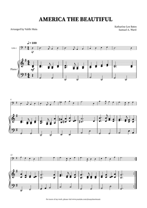 America The Beautiful - Cello (with piano accompaniment)