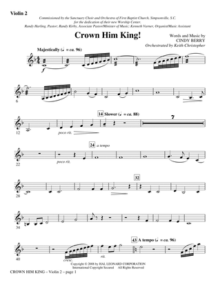 Book cover for Crown Him King! - Violin 2