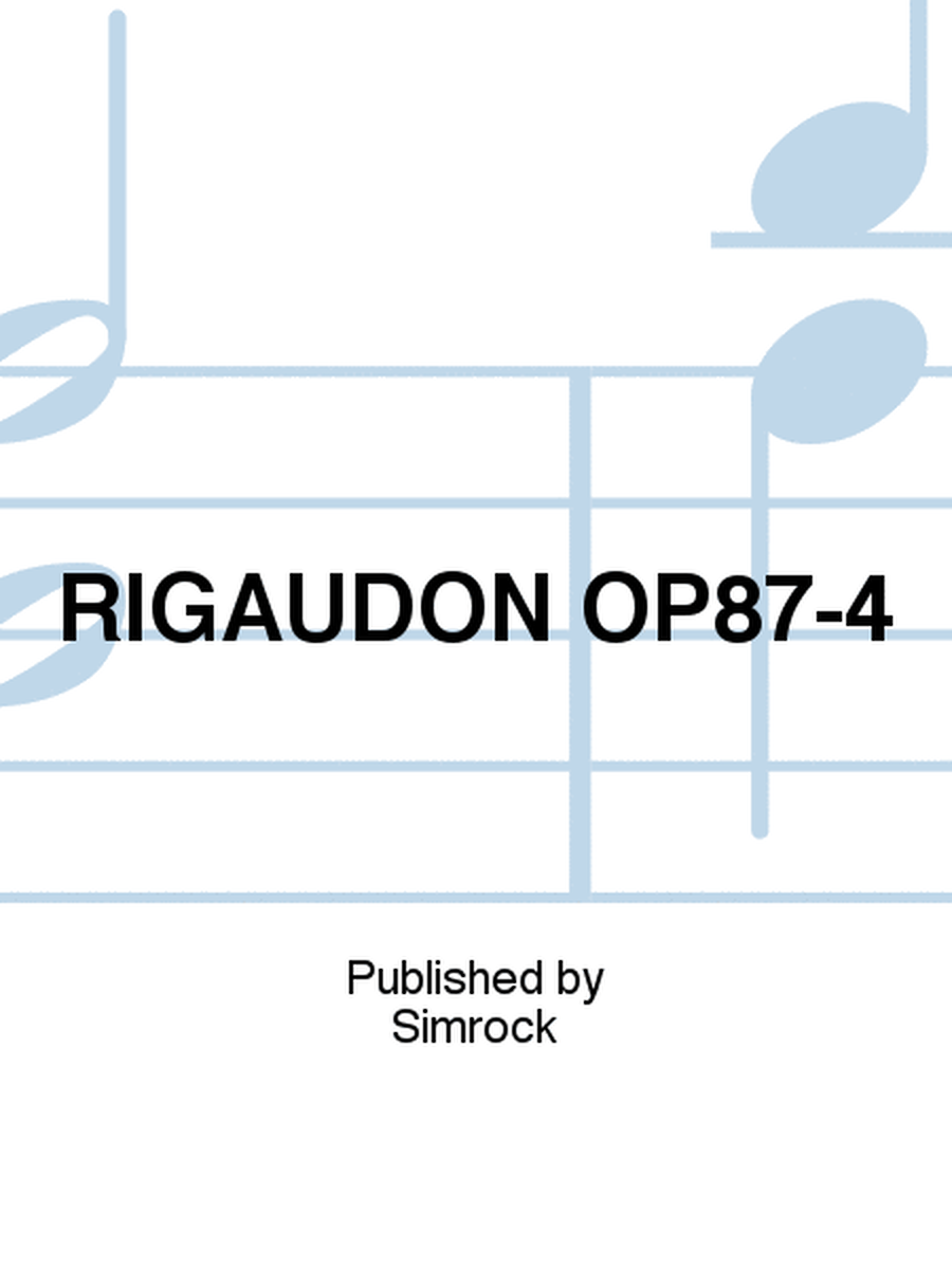 RIGAUDON OP87-4