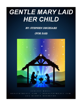 Book cover for Gentle Mary Laid Her Child (for SAB)
