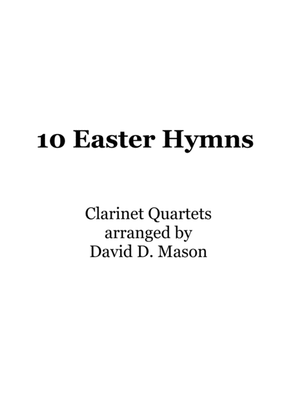 Book cover for 10 Easter Hymns for Clarinet Quartet with piano accompaniment