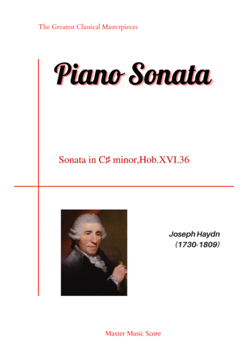 Haydn-Piano Sonata in C♯ minor,Hob.XVI.36(Piano solo) image number null