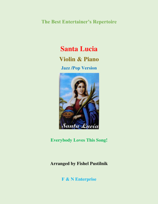 Book cover for "Santa Lucia"-Piano Background for Violin and Piano