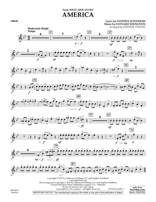 America (from West Side Story) (arr. Vinson) - Oboe