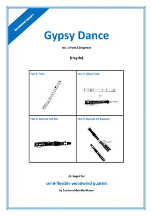 Book cover for Gypsy Dance (semi-flexible 4-part woodwind)