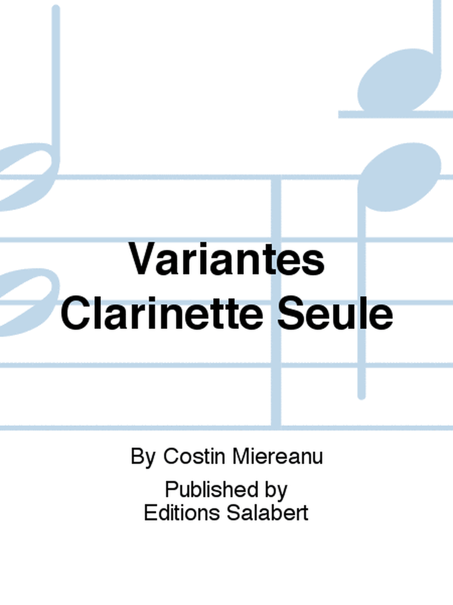 Variantes Clarinette Seule