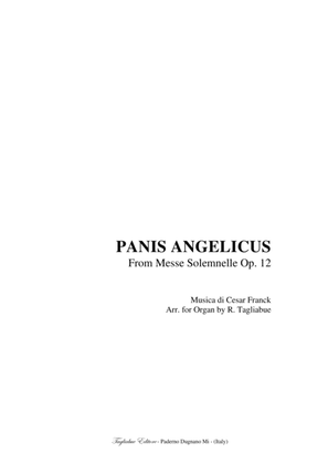 Book cover for FRANCK - PANIS ANGELICUS - For Organ