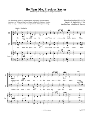 Be Near Me, Precious Savior (SATB)