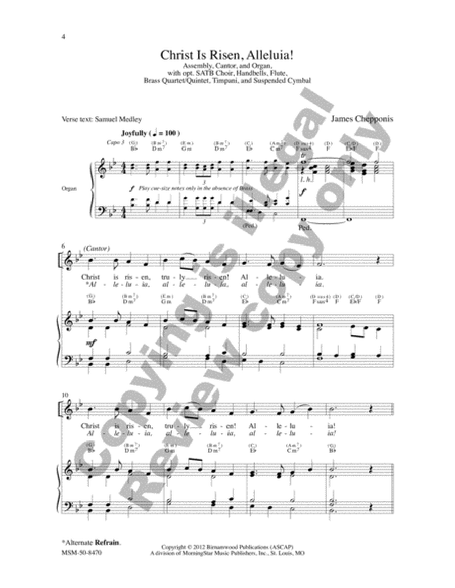 Christ Is Risen, Alleluia (Choral Score) image number null