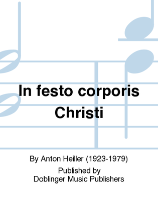 Book cover for In festo corporis Christi